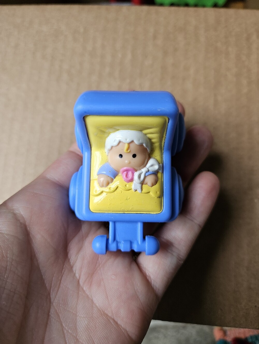 🧡3/$15 Fisher-Price Little People Baby In Blue Stroller